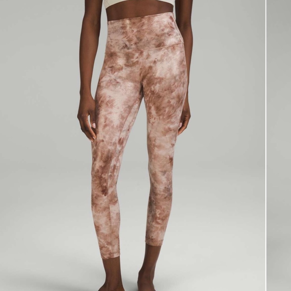 lululemon athletica Tie-Dye Leggings in Brown and Tan